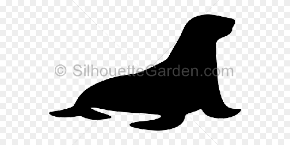 Sea Lion Silhouette, Smoke Pipe, Animal, Sea Life, Mammal Png Image