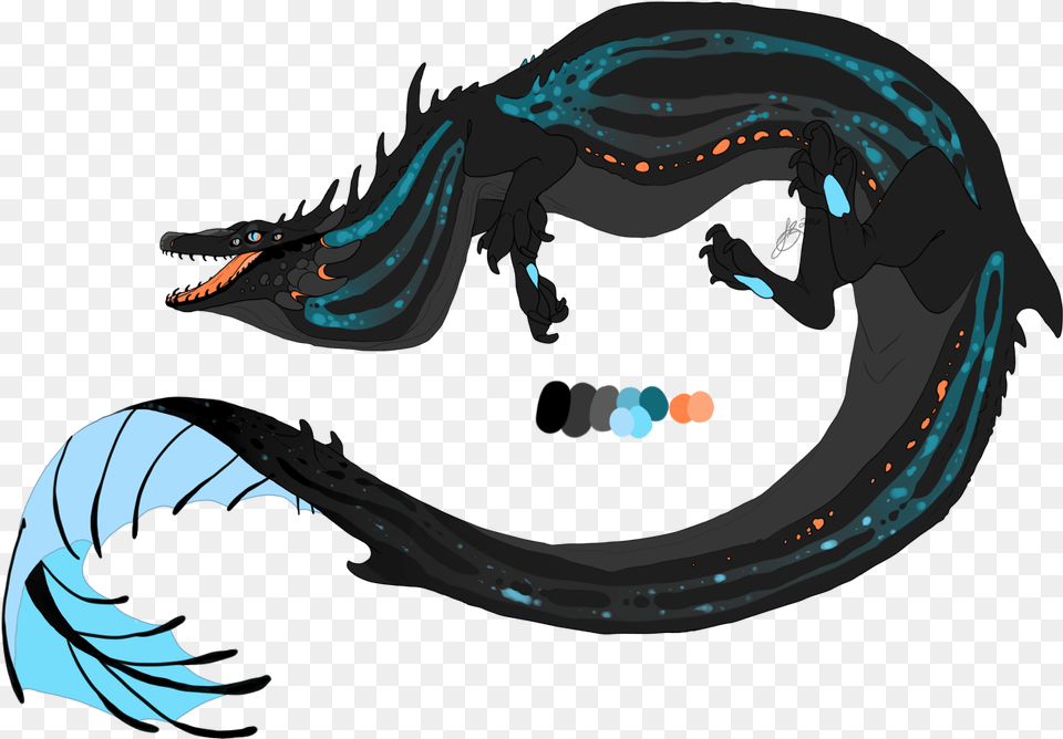 Sea Monster Illustration, Dragon, Outdoors, Animal, Fish Png Image