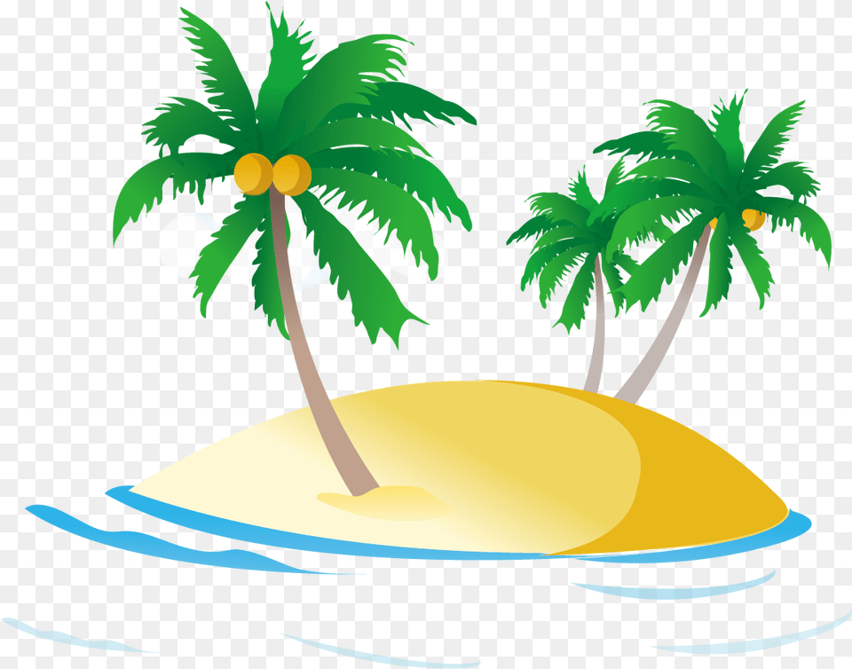 Sea Ocean Royalty Clip Art Coconut Tree Clipart, Water, Summer, Plant, Palm Tree Free Png Download