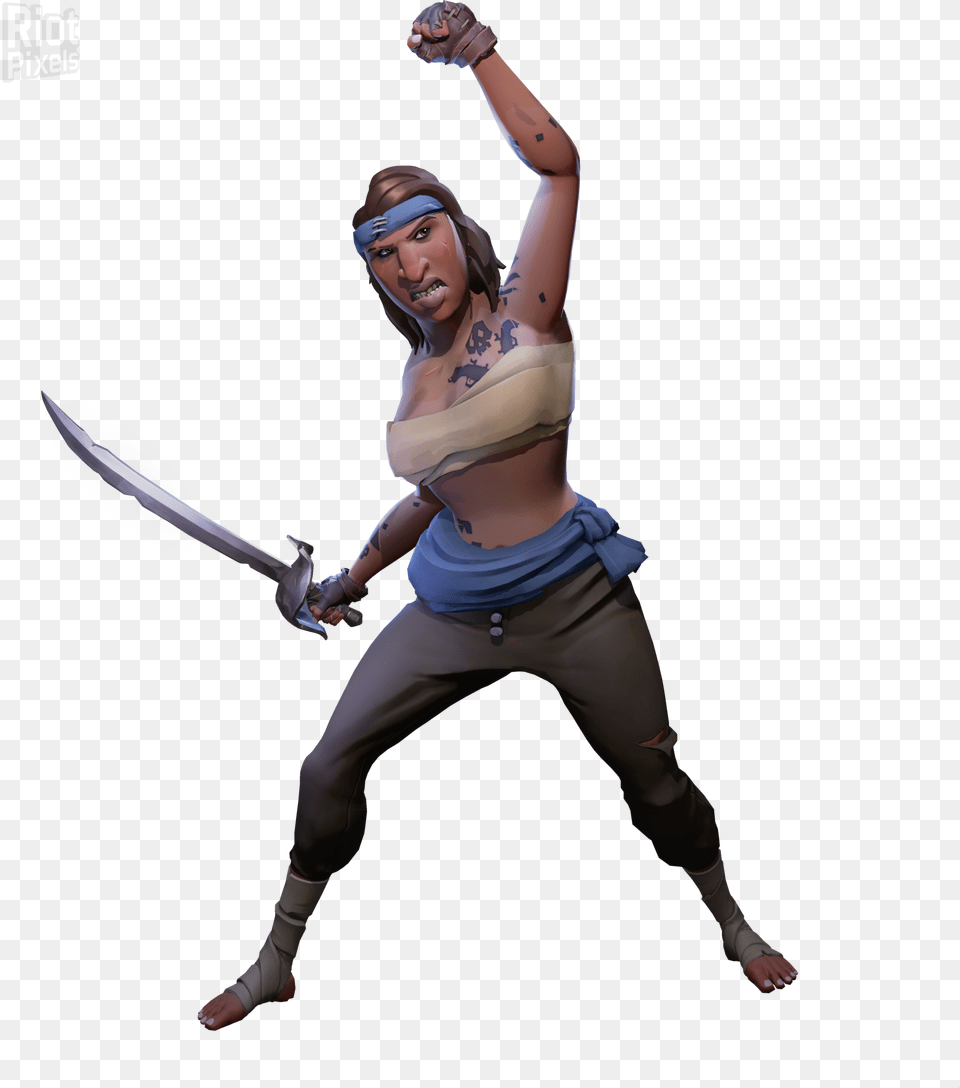 Sea Of Thieves, Sword, Weapon, Adult, Female Free Png Download