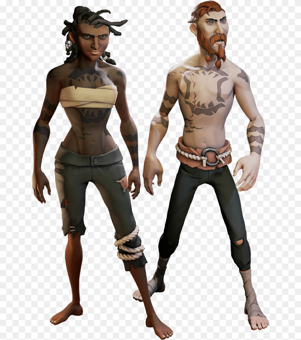 Sea Of Thieves The Hungering Deep U2013 Right Hereu0027s Extra Sea Of Thieves Scars, Person, Back, Body Part, Tattoo Free Png Download