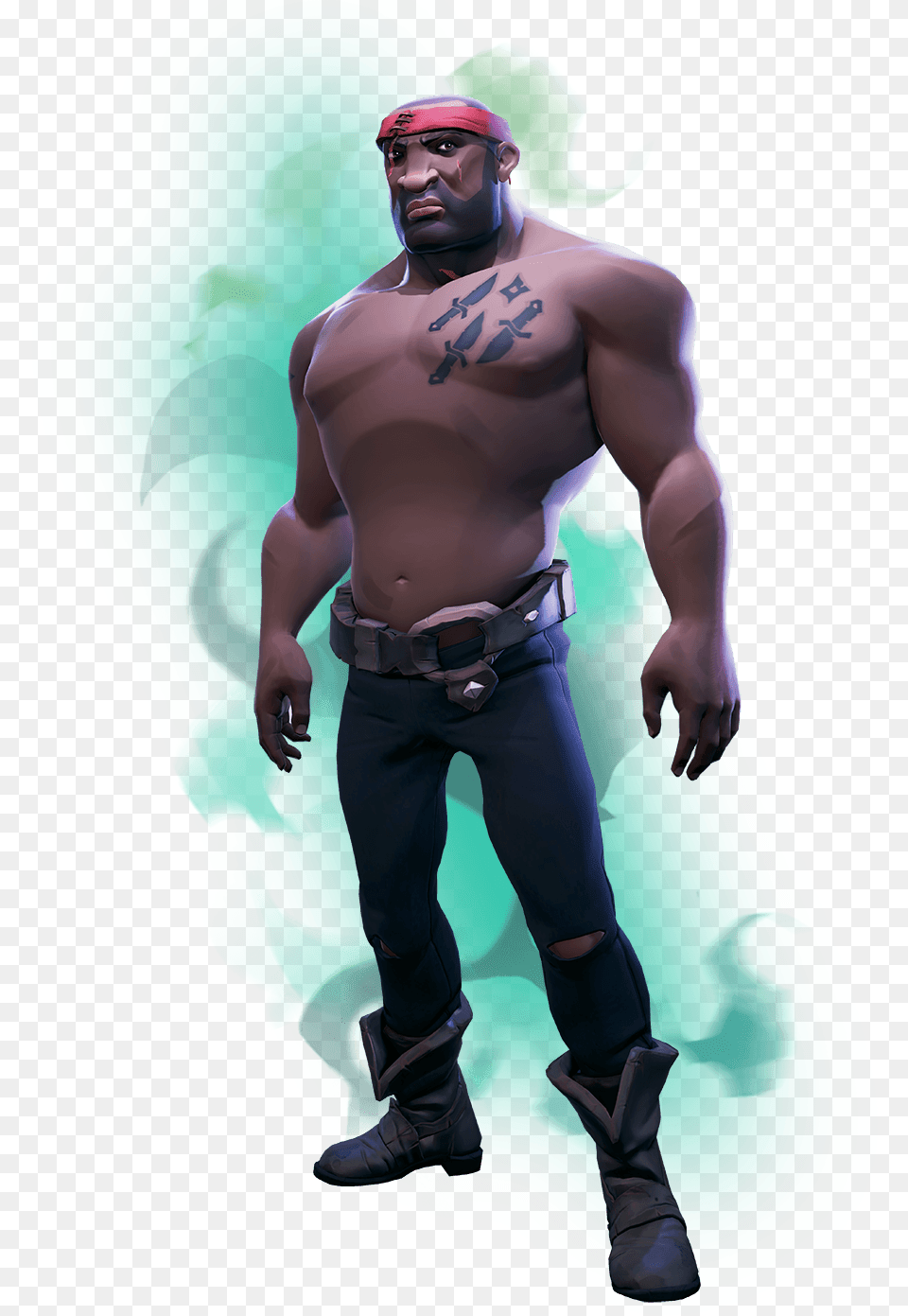 Sea Of Thieves Transparent Image Characters Sea Of Thieves, Tattoo, Skin, Person, Man Free Png Download