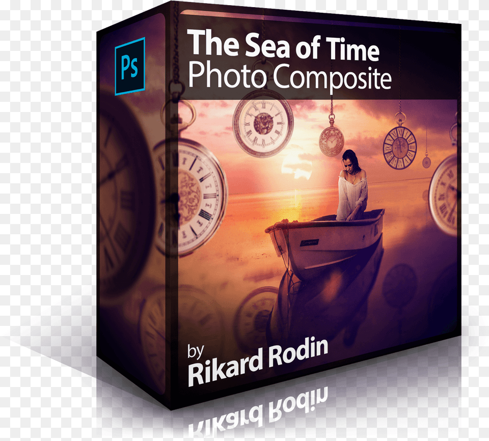 Sea Of Time Photo Composite Air Hockey, Person, Book, Publication, Analog Clock Free Png Download