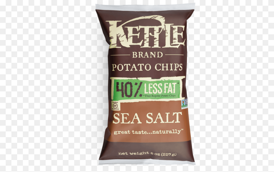 Sea Salt 40 Less Fat Potato Chips Kettle Chips 40 Less Fat, Food, Ketchup Free Transparent Png