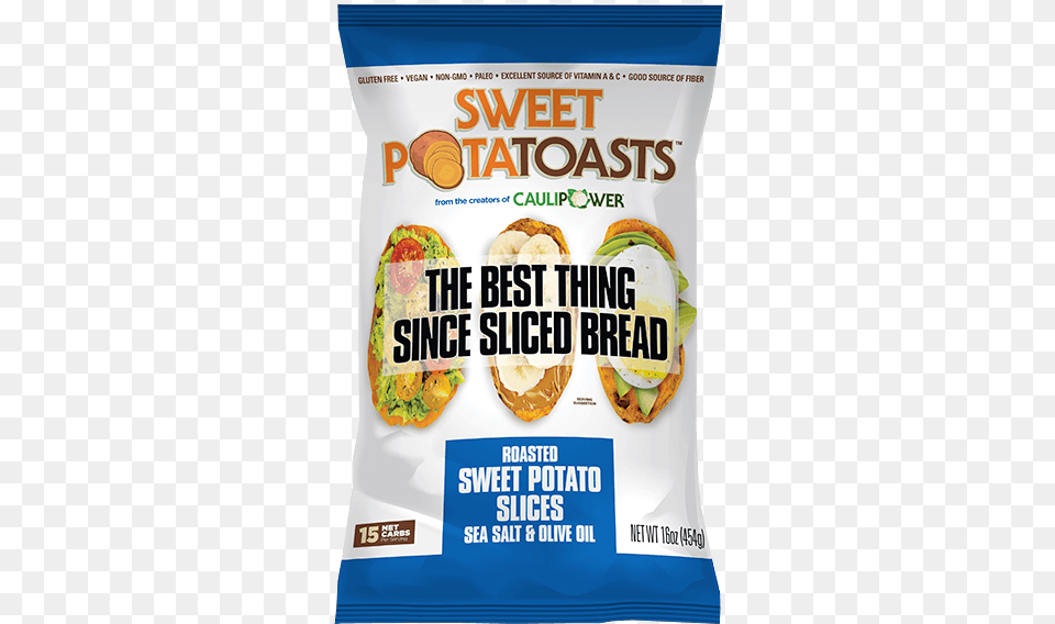 Sea Salt Amp Olive Oil Sweet Potatoasts Caulipower Sweet Potato Toast, Advertisement, Food, Poster Free Transparent Png