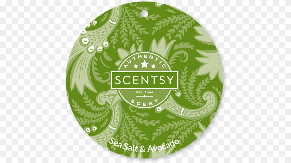 Sea Salt And Avocado Scentsy Scent Circle 3 Scentsy, Green, Pattern, Art, Graphics Png