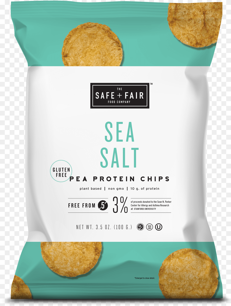 Sea Salt Pea Protein Chips Pea Protein Cheese, Bread, Food, Cracker Free Png Download