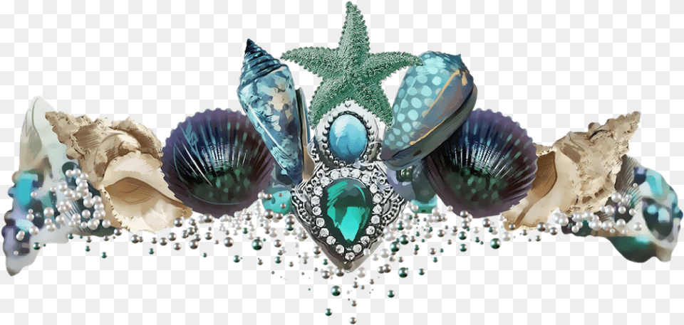 Sea Shell Crown Clipart Svg Mermaid Crown Crown Mermaid, Accessories, Jewelry, Turquoise, Gemstone Free Png