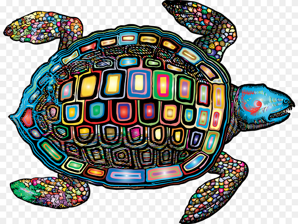 Sea Turtle Animal Vintage Line Art Turtle Marine Mandala Cute Turtle, Reptile, Sea Life, Tortoise, Sea Turtle Free Transparent Png