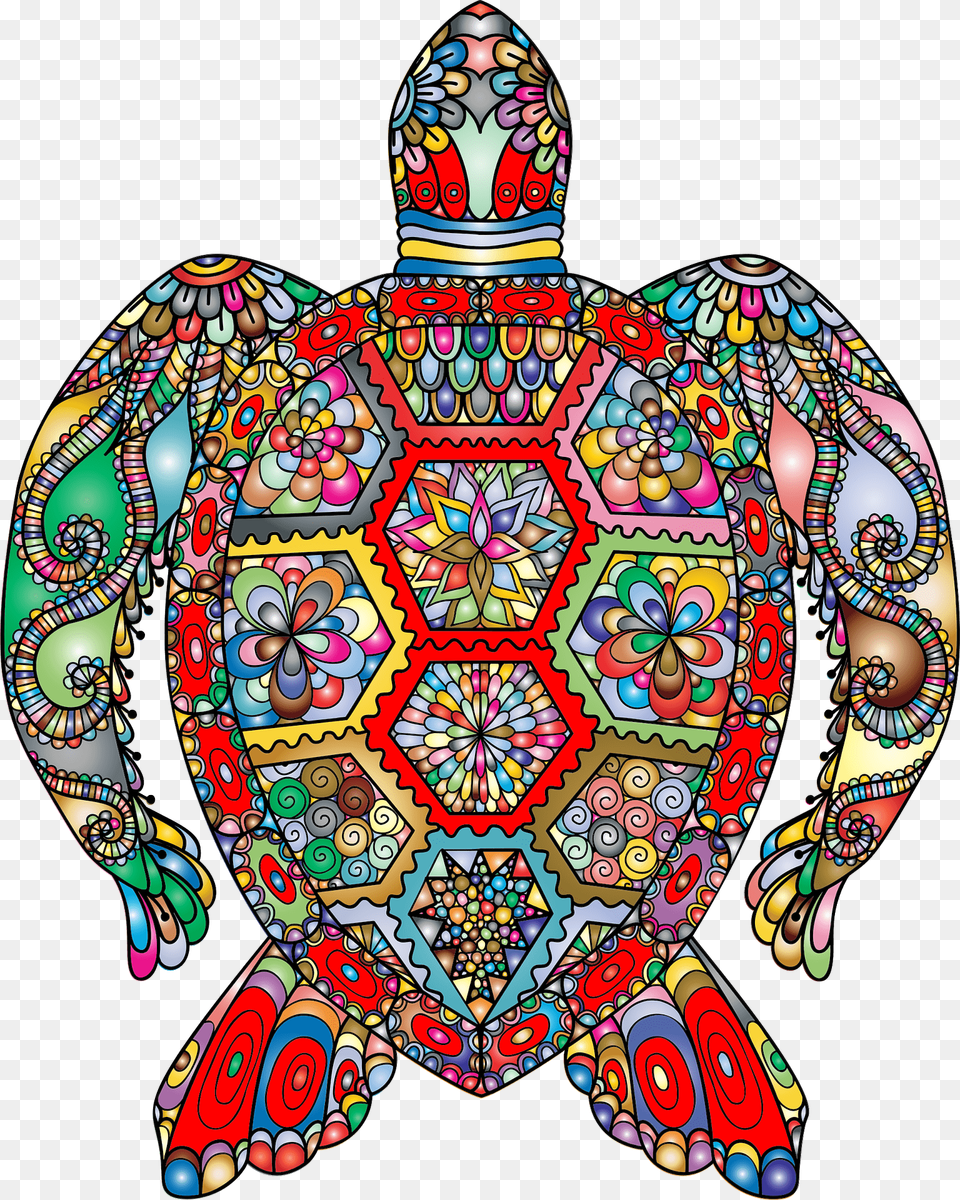 Sea Turtle Clipart, Art, Stained Glass, Drawing Free Png Download