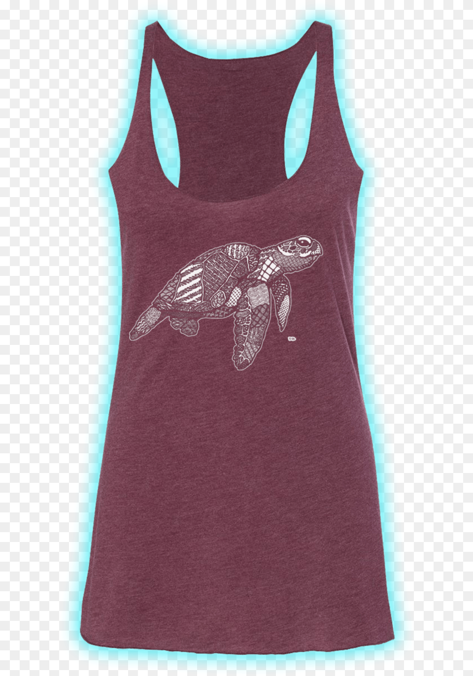 Sea Turtle Ladies39 Racerback Tank, Animal, Clothing, Reptile, Sea Life Free Png Download