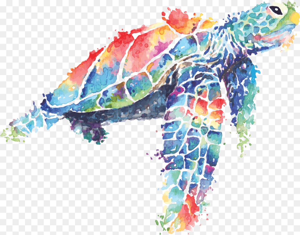 Sea Turtle Painted In Watercolor Watercolor Sea Turtle, Art, Baby, Person Free Png Download