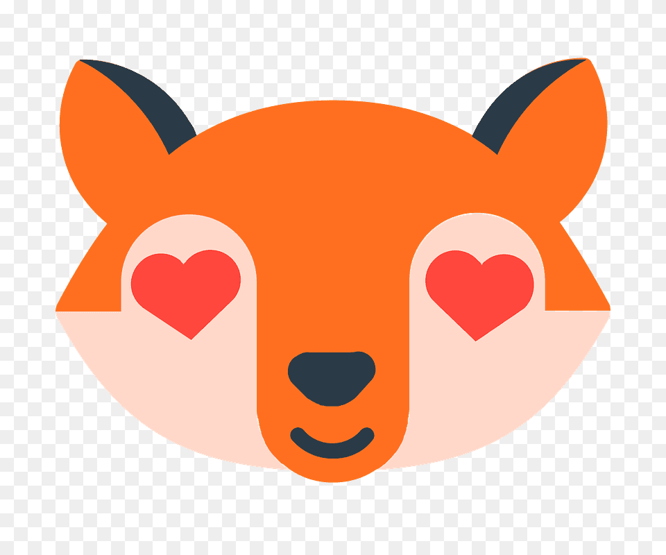 Seached For Feline Emoji Fox With Heart Eyes Emoji, Animal, Fish, Sea Life, Shark Free Png Download