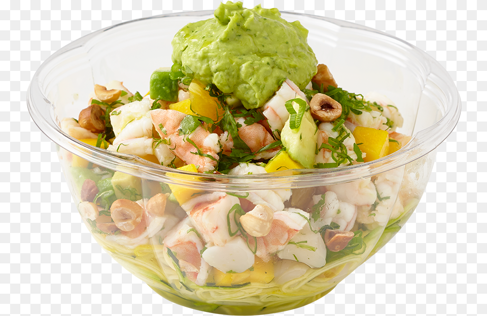 Seafood Citrus Fruit Salad, Plate, Food, Cream, Dessert Free Png Download