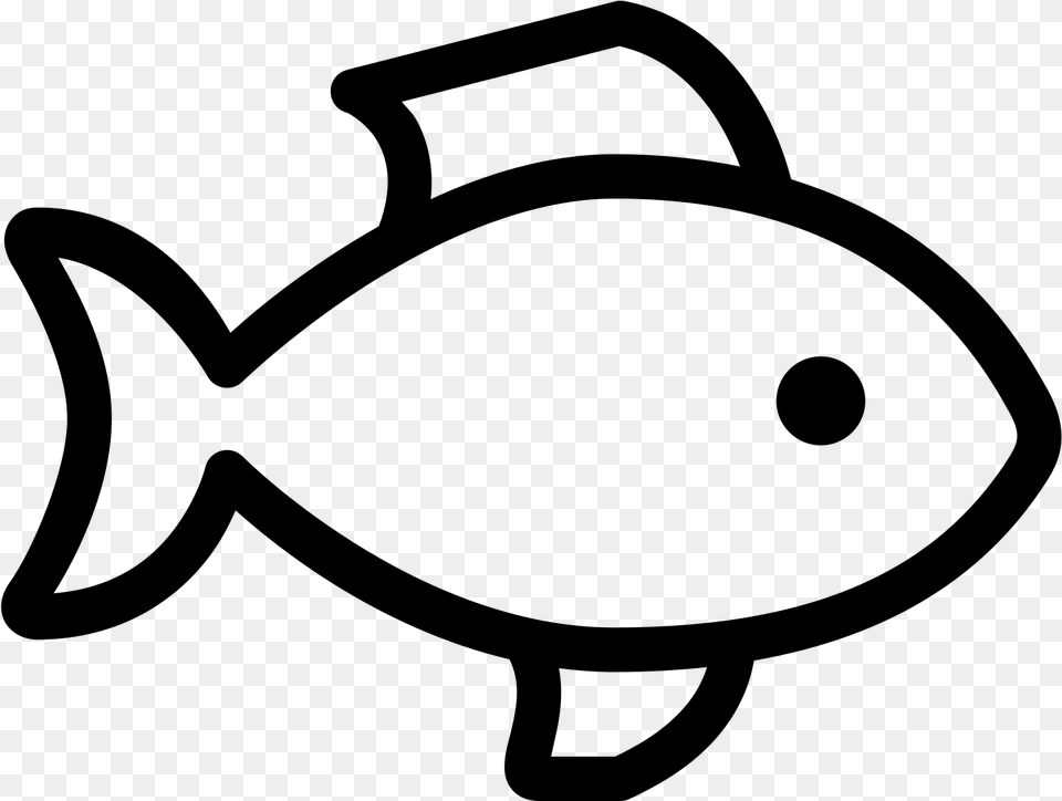 Seafood Drawing Basic Black And White Fish Icon, Gray Free Png