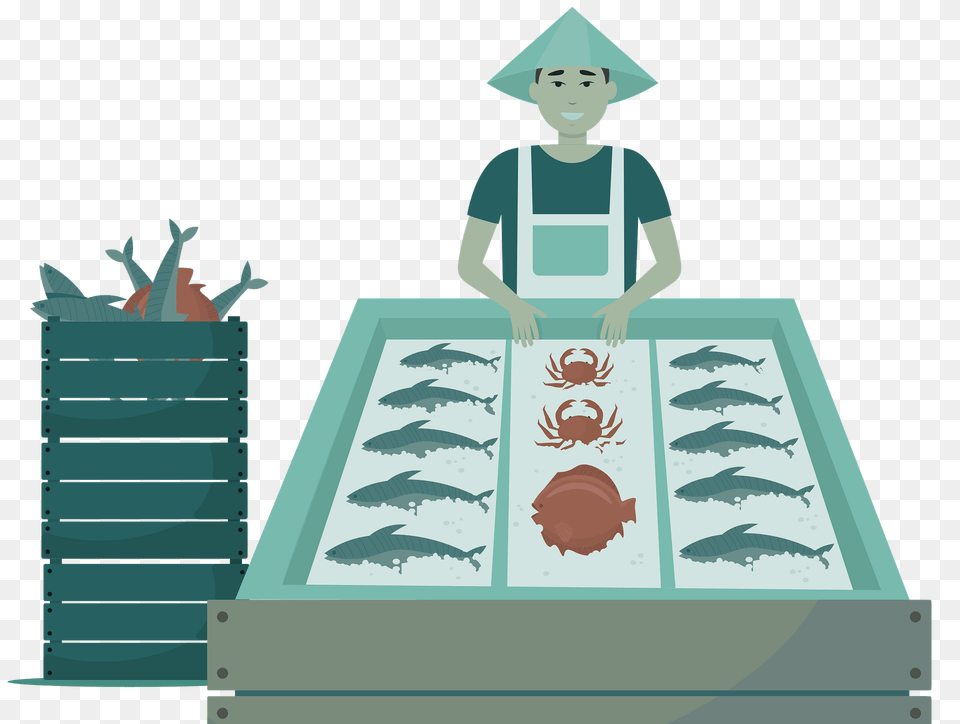 Seafood Market Clipart, Person, Architecture, Building, Factory Png