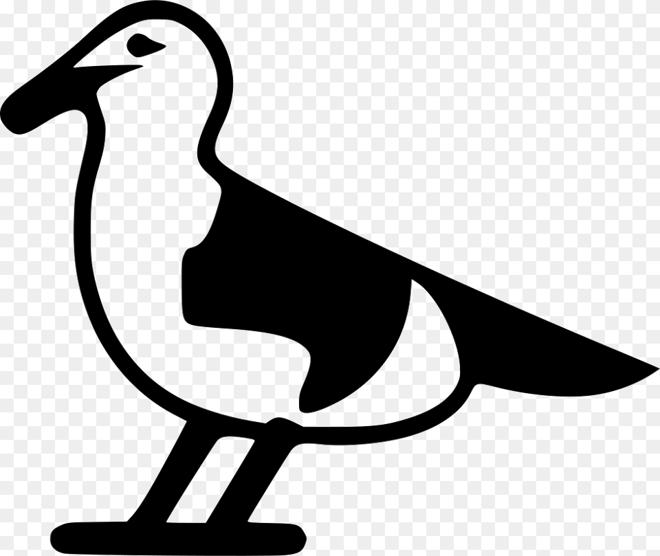 Seagull Duck, Stencil, Bow, Weapon, Animal Png
