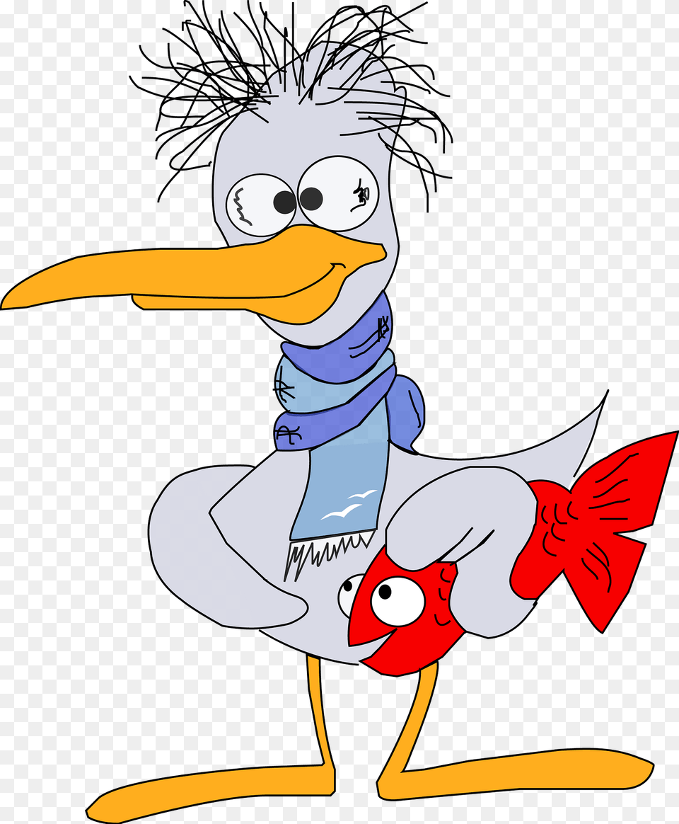 Seagull With Fish Clipart, Cartoon, Baby, Person, Face Free Transparent Png