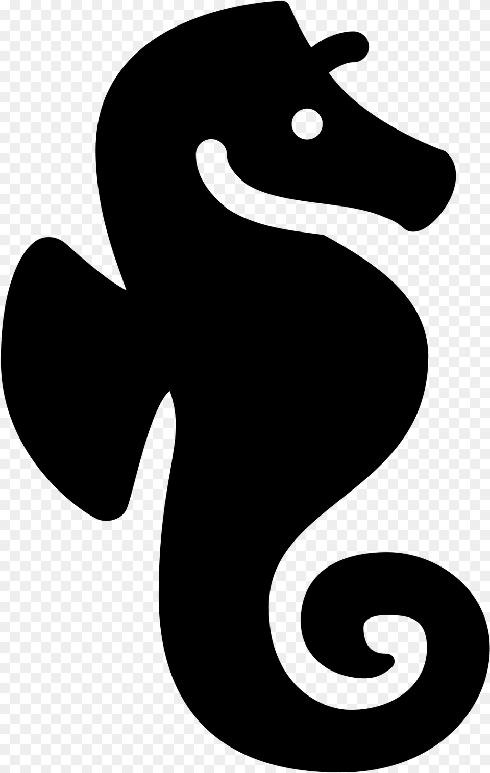 Seahorse Filled Icon Illustration, Gray Free Transparent Png