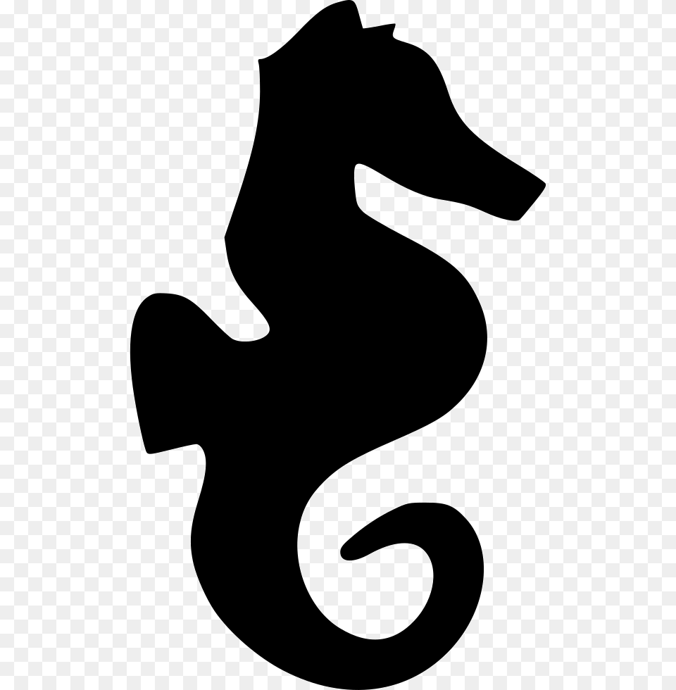Seahorse Northern Seahorse, Silhouette, Animal, Mammal, Sea Life Free Png