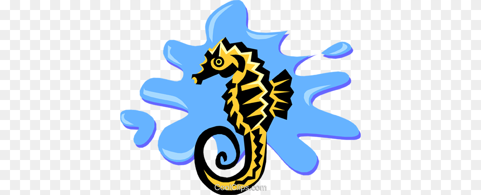 Seahorse Royalty Vector Clip Art Illustration, Animal, Mammal, Sea Life Png Image
