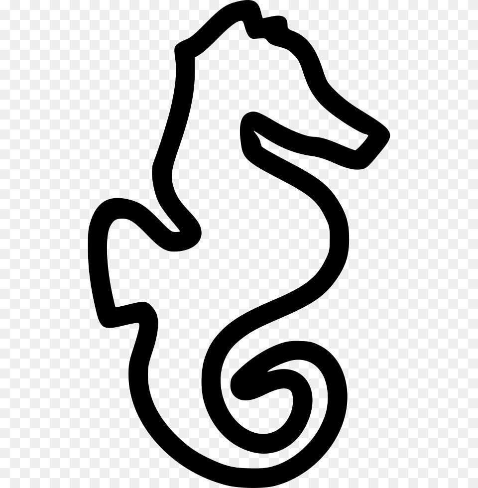 Seahorse Sea Horse Icon, Stencil, Bow, Weapon Free Transparent Png