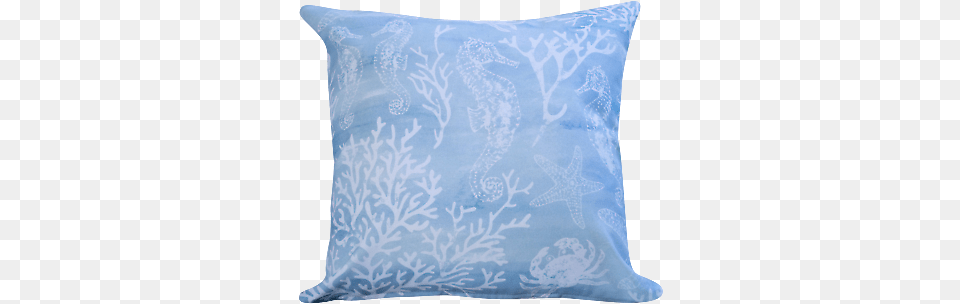 Seahorse Starfish Nautical Cushion Double Sided 17x17 Square Duckegg Blue Ebay Decorative, Home Decor, Pillow, Blackboard Free Png Download
