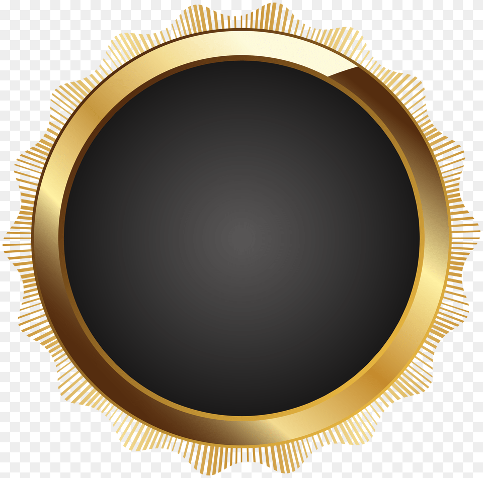 Seal Badge Black Clip, Photography, Oval Png