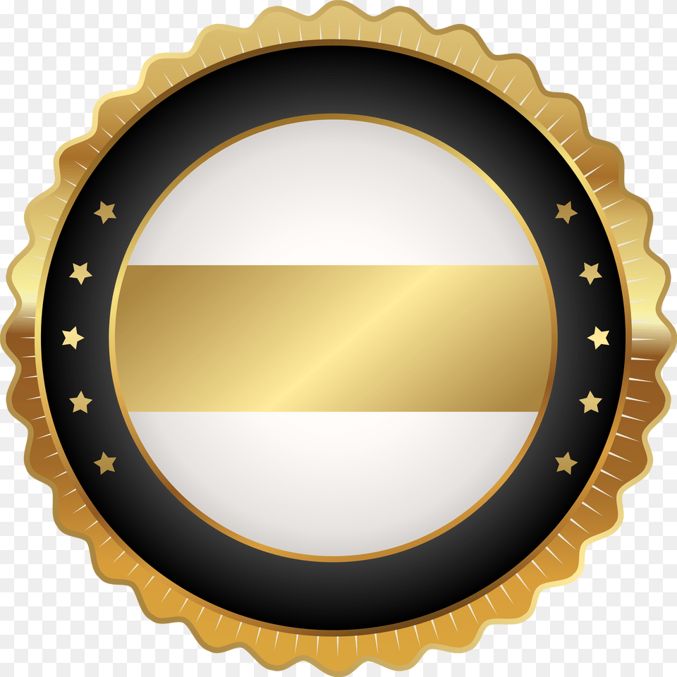 Seal Badge Black Gold, Logo, Symbol, Ammunition, Grenade Png Image