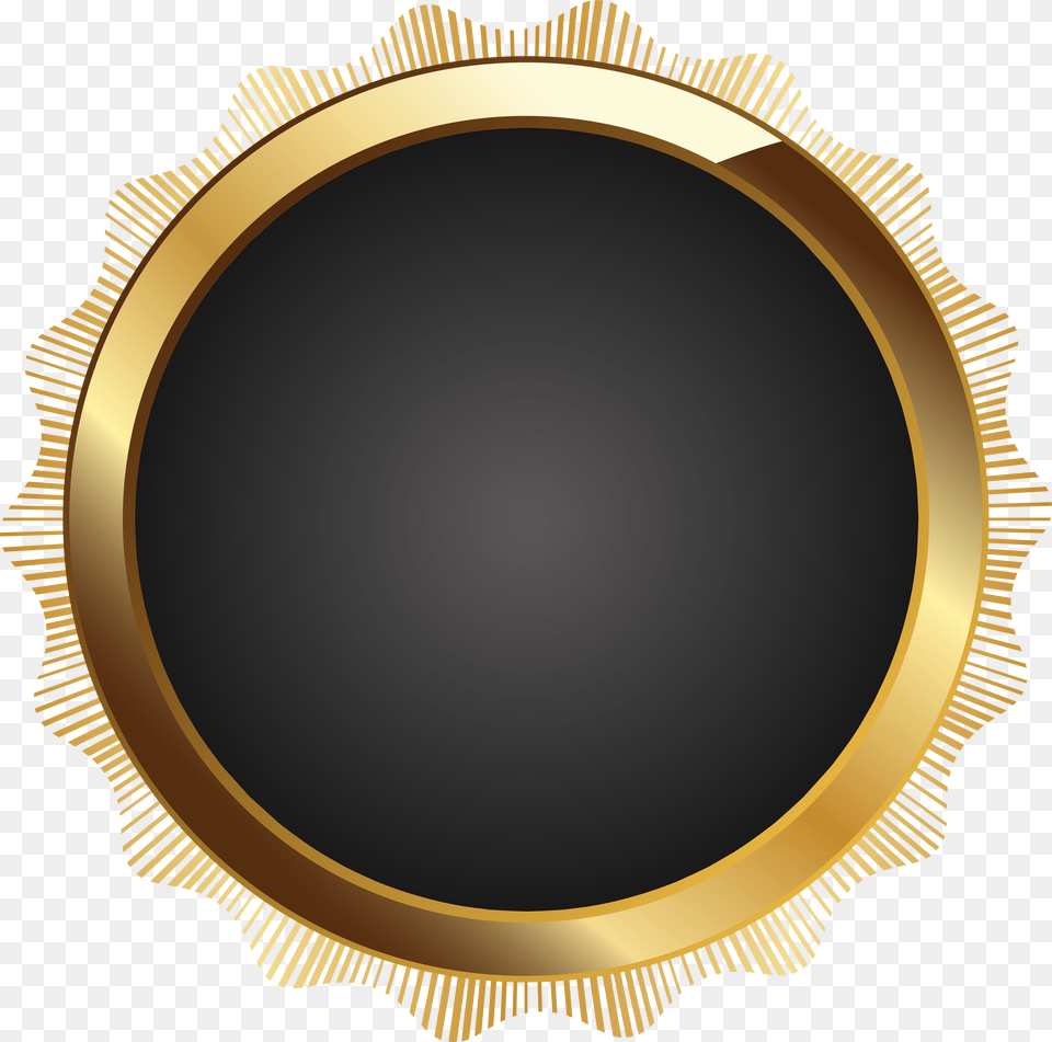 Seal Badge Black Transparent Circle Frame, Photography, Oval, Gold Free Png Download