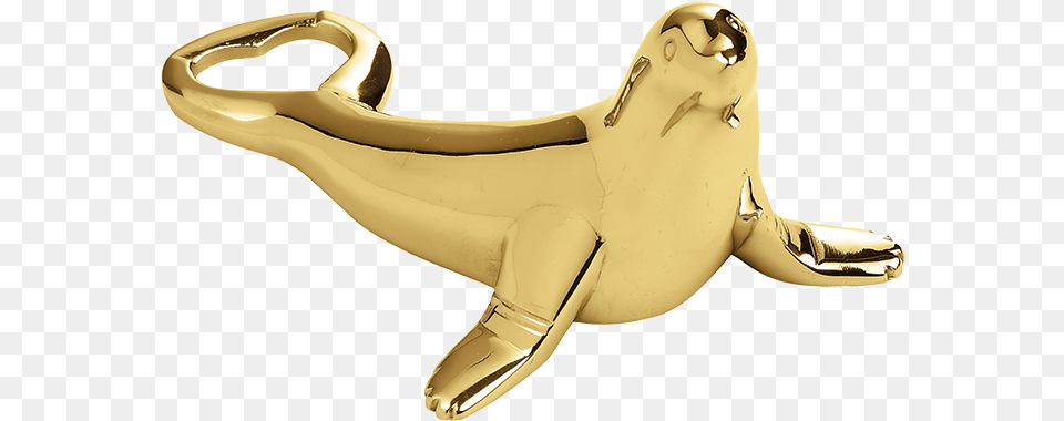 Seal Bottle Opener Gold Gold Plated Bottle Opener, Adult, Female, Person, Woman Free Png Download
