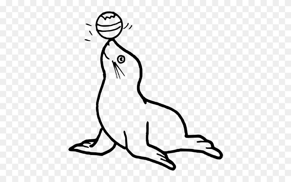 Seal Clip Art, Gray Free Png