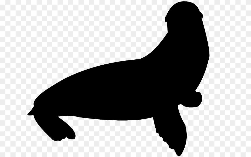 Seal Clipart Silhouette, Gray Free Png Download