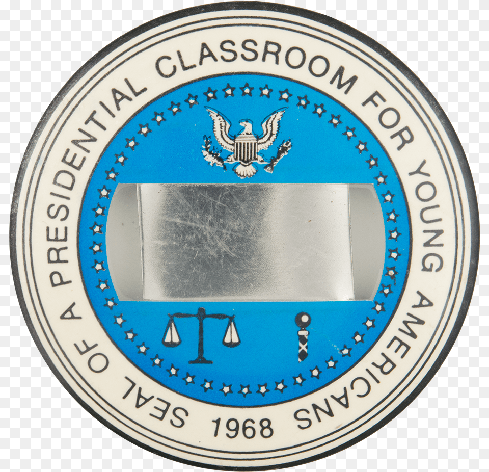 Seal Of A Presidential Classroom Event Button Museum Emblem, Coin, Money, Silver, Animal Png