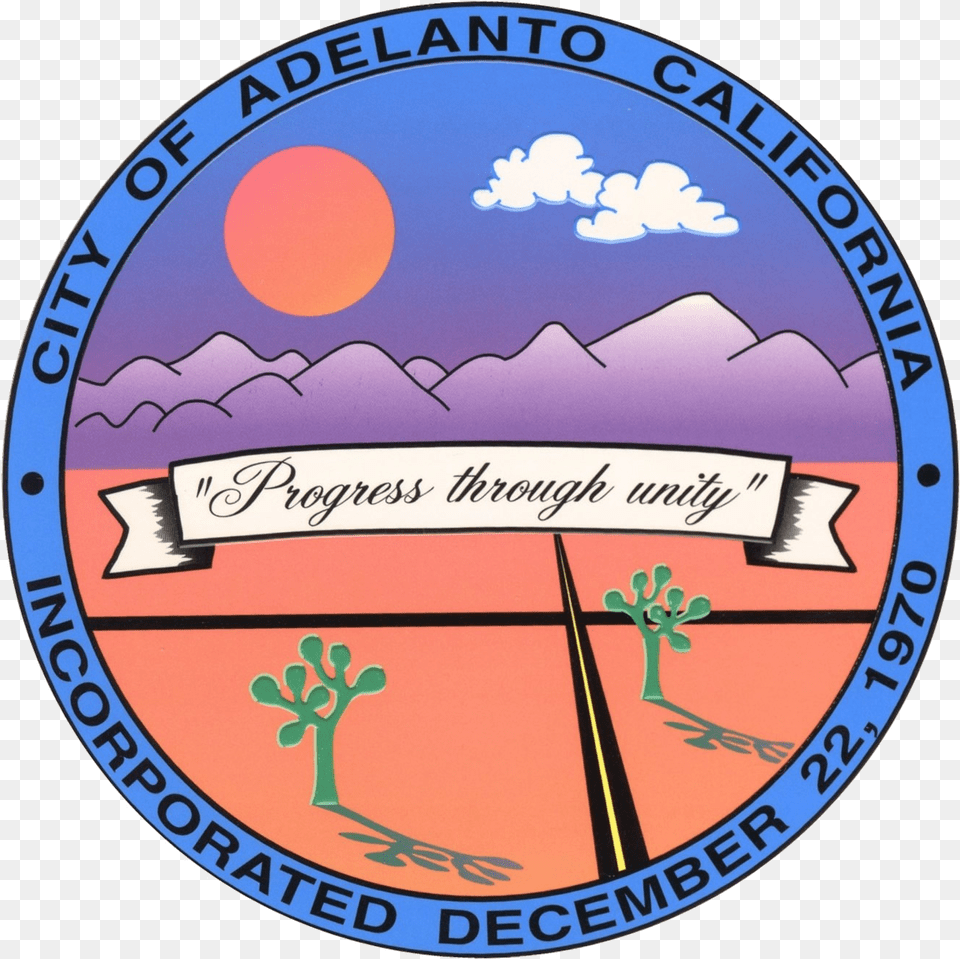 Seal Of Adelanto California City Of Adelanto, Badge, Logo, Symbol, Emblem Png