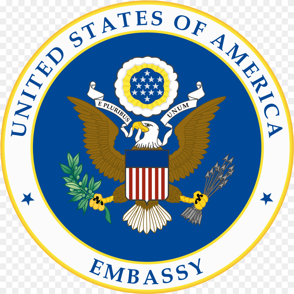 Seal Of An Embassy Of The United States Of America United States Of America Embassy, Badge, Emblem, Logo, Symbol Free Png