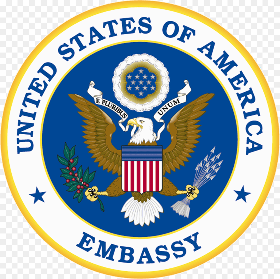 Seal Of An Embassy Of The United States Of America Us Embassy Ghana Logo, Badge, Emblem, Symbol, Animal Png
