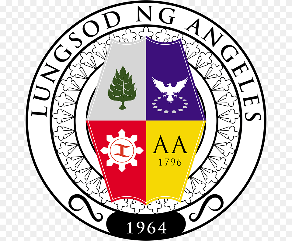 Seal Of Angeles City Angeles City Pampanga Logo, Emblem, Symbol, Badge, Can Free Transparent Png