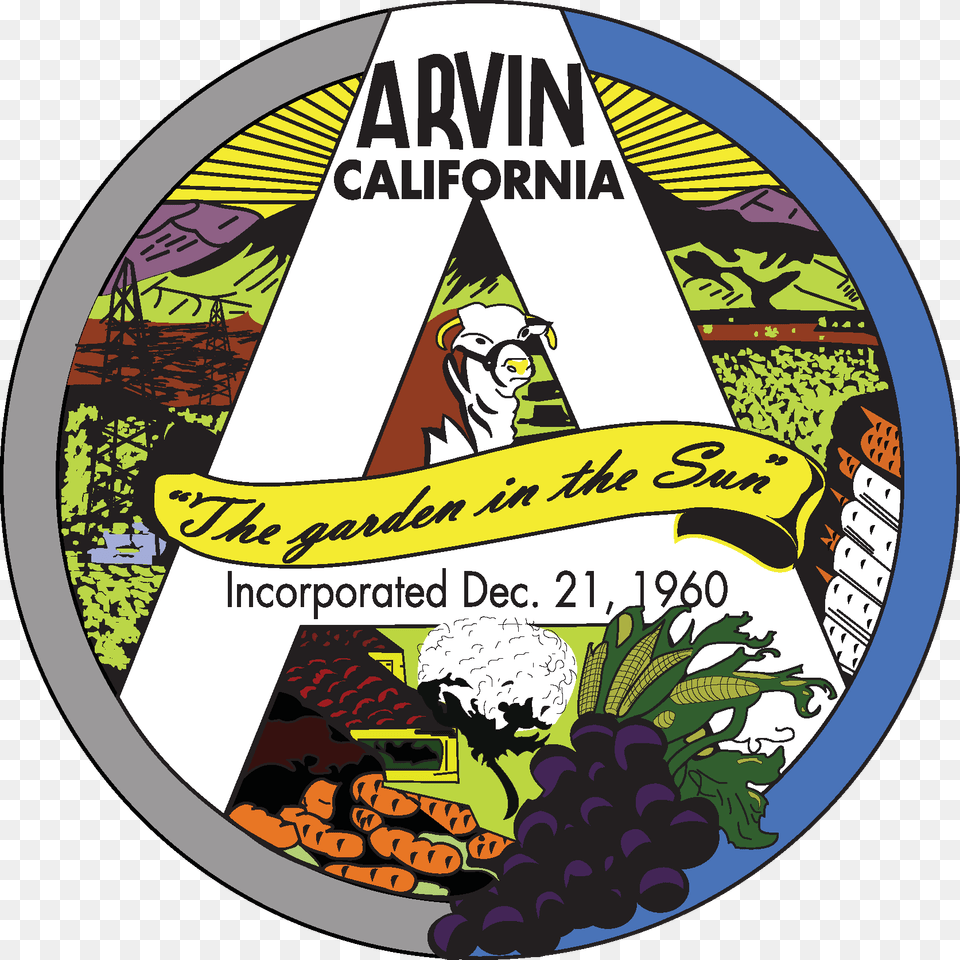 Seal Of Arvin California City Of Arvin Logo, Book, Comics, Publication, Advertisement Free Png Download