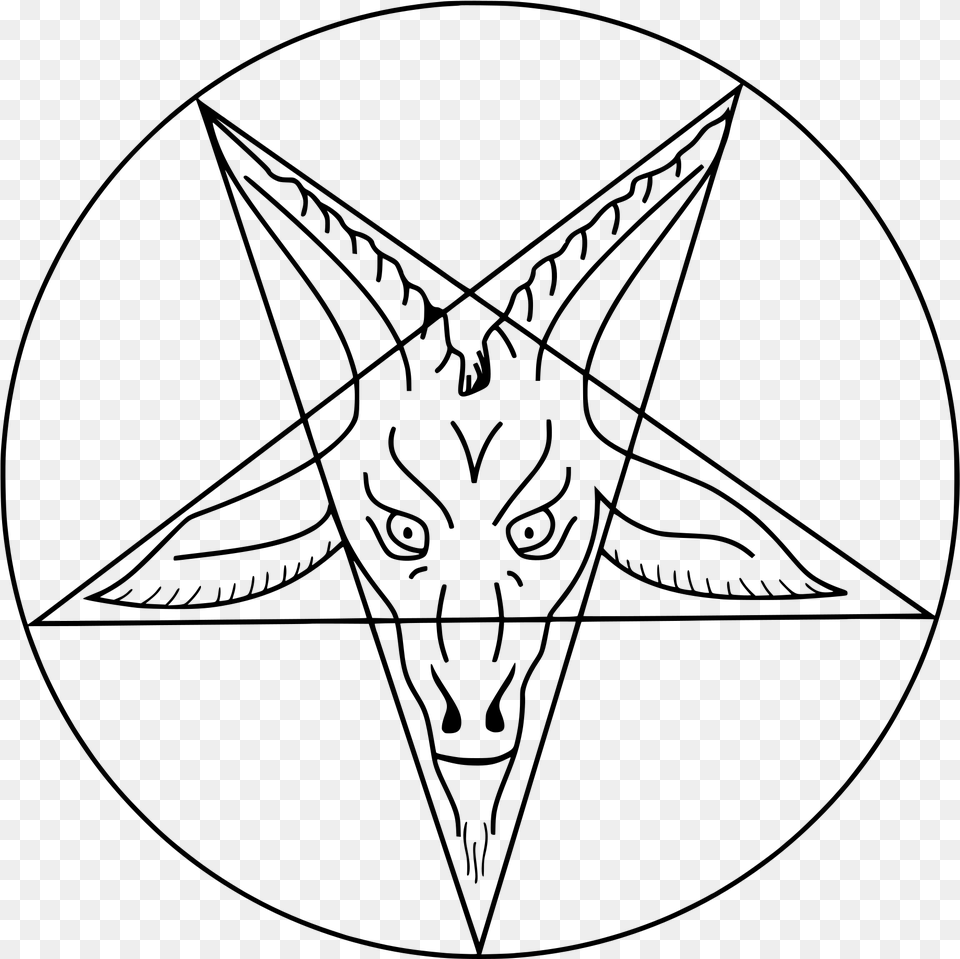 Seal Of Baphomet, Gray Free Transparent Png