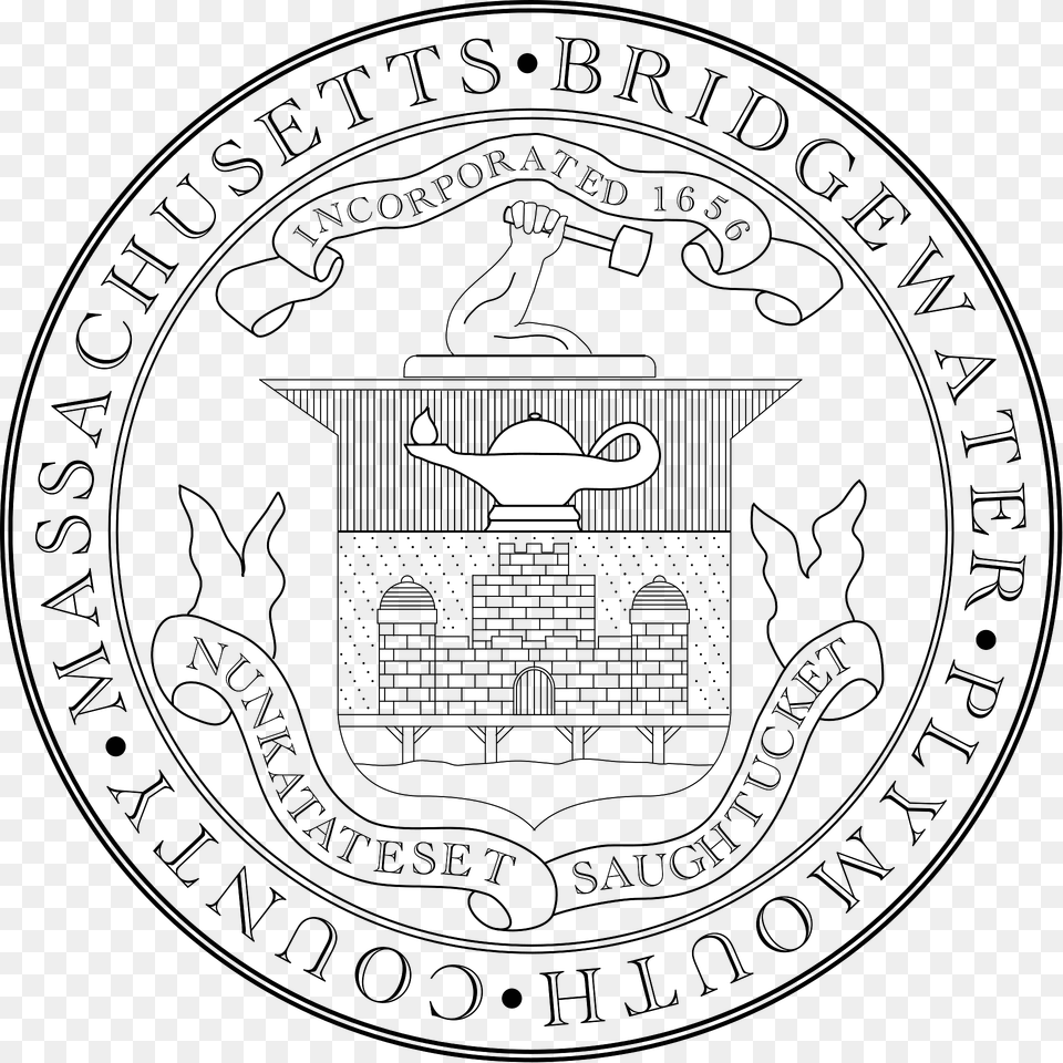 Seal Of Bridgewater Massachusetts Clipart, Logo, Badge, Symbol, Emblem Free Transparent Png