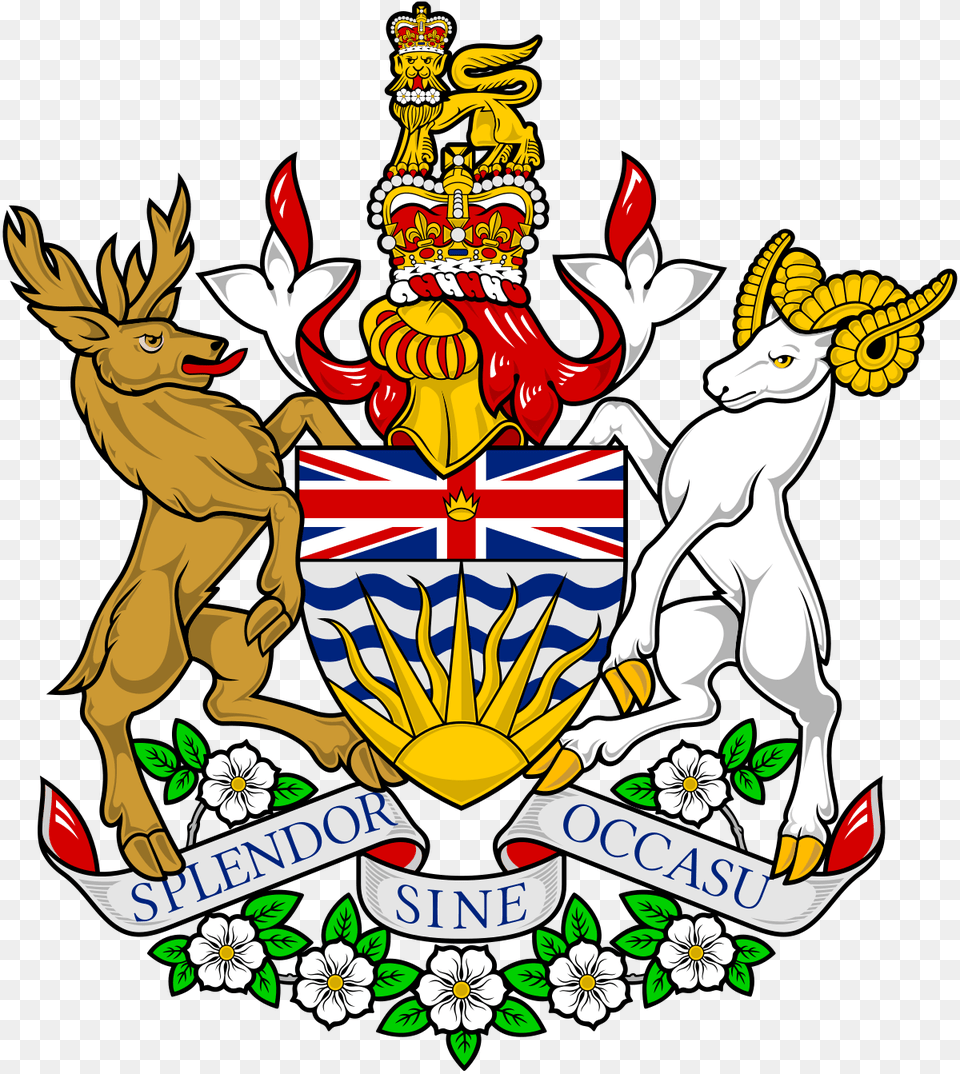 Seal Of British Columbia, Emblem, Symbol, Logo, Animal Free Png