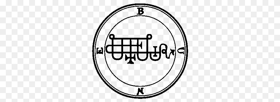 Seal Of Bune Baphomet In Occult Seal, Gray Png Image