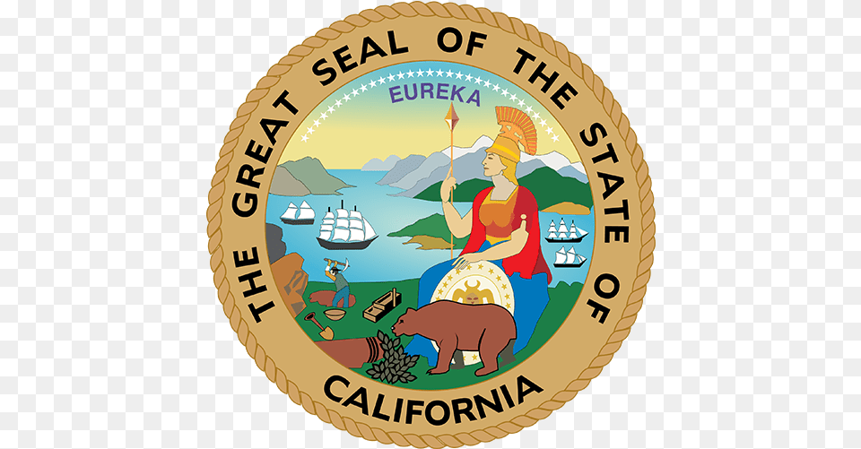 Seal Of California, Badge, Logo, Symbol, Animal Png