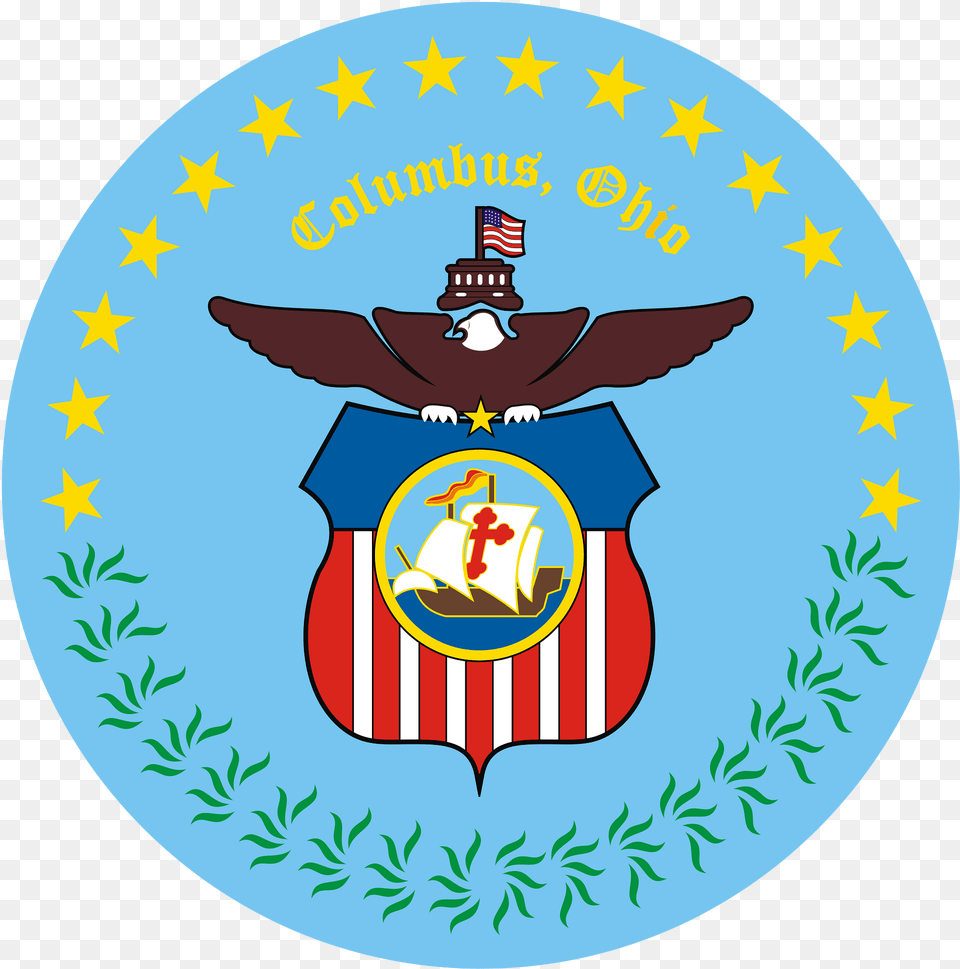 Seal Of Columbus Ohio Clipart, Badge, Emblem, Logo, Symbol Free Transparent Png