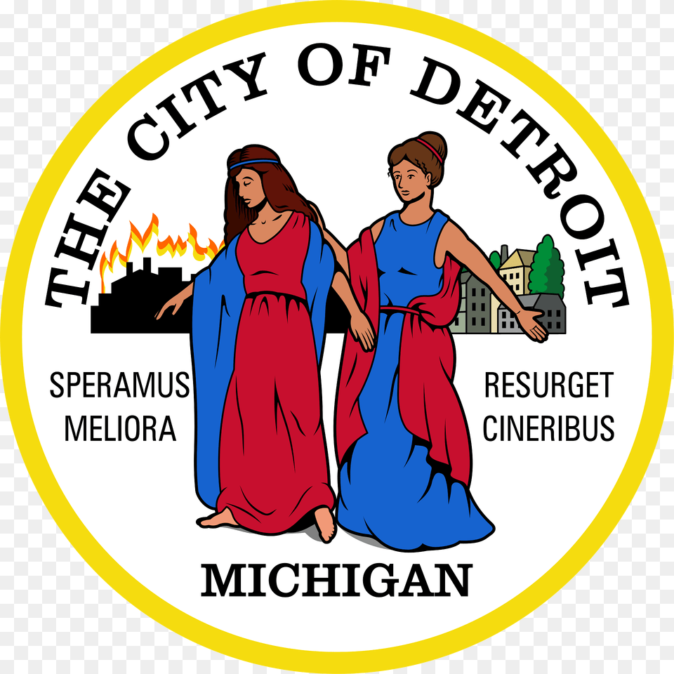 Seal Of Detroit Clipart, Adult, Female, Male, Man Free Png