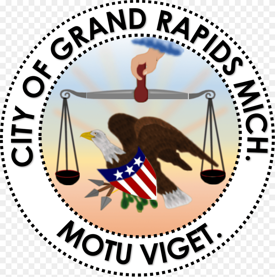 Seal Of Grand Rapids Michigan Clipart, Animal, Bird Free Png Download