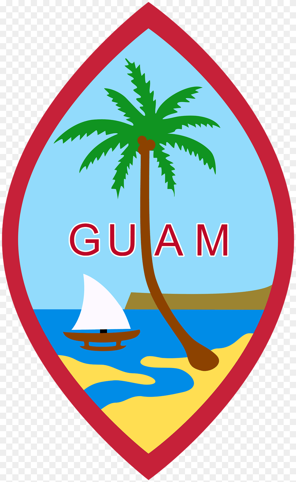 Seal Of Guam Clipart, Boat, Transportation, Vehicle, Nature Png Image