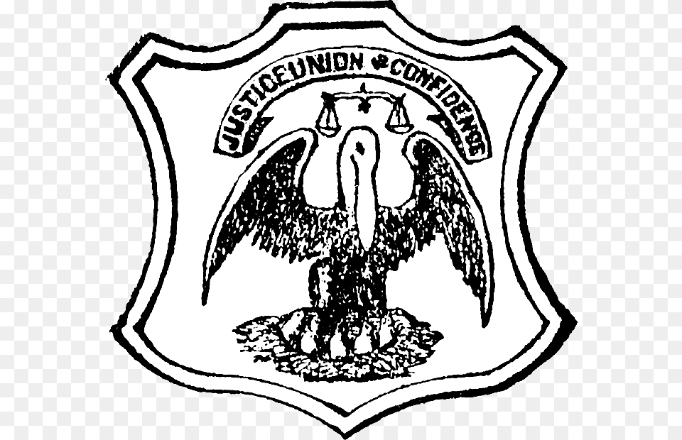 Seal Of Louisiana Louisiana Civil War Pelican Clip Art, Emblem, Logo, Symbol, Badge Png Image
