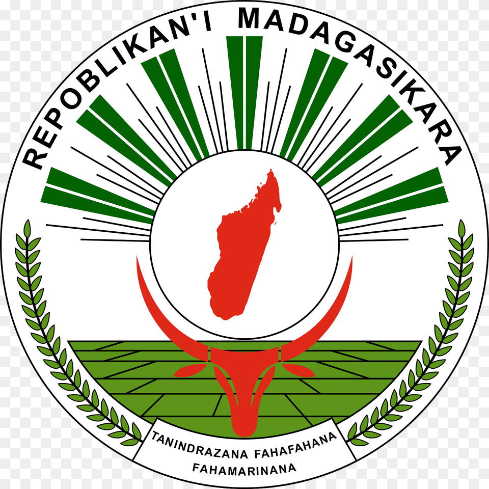 Seal Of Madagascar 1993 1998 Clipart, Emblem, Symbol, Logo Free Png Download